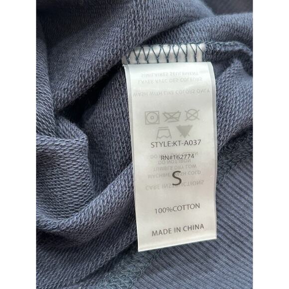 NWT Mono B Womens 2 Piece Set Short Sleeve T-Shirt & Sweat Shorts Blue Size S - Picture 4 of 11